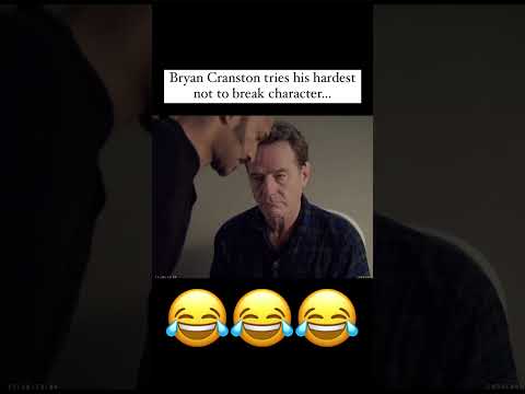 Bryan Cranston trying not to break character! 😂