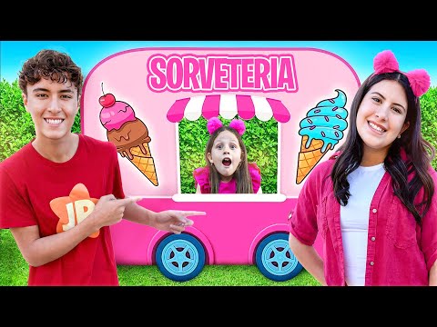 Maria Clara e JP Brincam no Carrinho de Sorvete! + Histórias Super Divertidas!