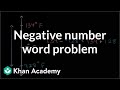 Solving Negative Number Word Problems