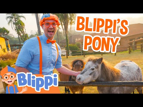 Blippi's Visits The Petting Zoo 🐎 Farm Animal Learning | Kids TV Show | Educational Videos for Kids