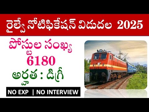 రైల్వే నోటిఫికేషన్ విడుదల || RRB Technician Grade-3, Technician Grade-1 Signal Notification 2025