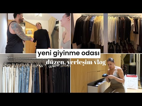 tam 18 saat süren yeni düzen!♥️ | yeni giyinme odası, askı ve katlama tekniği, son hali + oda turu