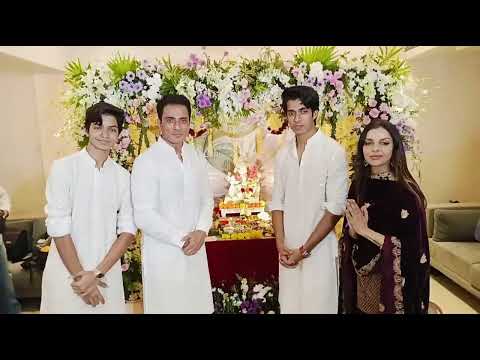 Sonu Sood Joyfully Welcomes Lord Ganesha Home For Ganesh Chaturthi Festival