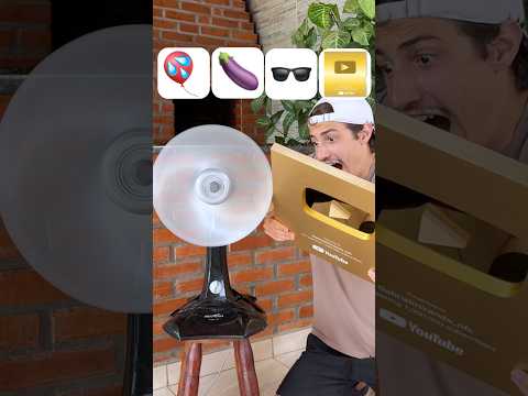 Será que o ventilador vai cortar a placa de ouro?!😱 #shorts #challenge