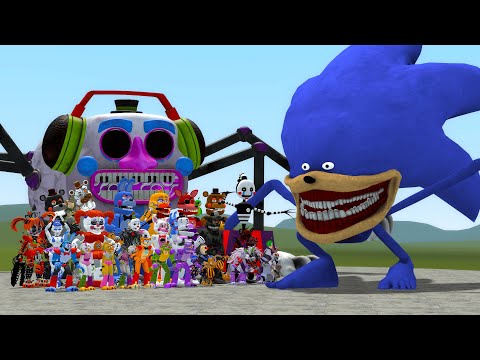 The Sonic Tapes Monsters VS FNAF Security Breach in Garry's Mod