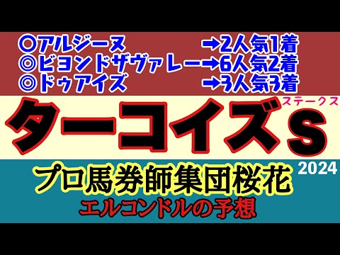 エルコンドル氏のターコイズステークス2024予想！！ハンデ戦で3歳牝馬の人気集めるミアネーロだが古馬とは初対戦で実力差はいかに！？ハンデ戦ゆえに力差は皆無に等しく難解！