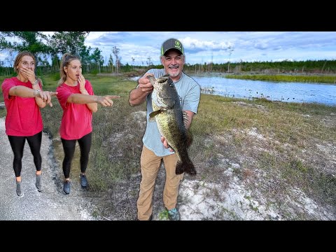 TEEN TWINS TRY LARGEMOUTH BASS FOR THE FIRST TIME! You won't believe their reaction!