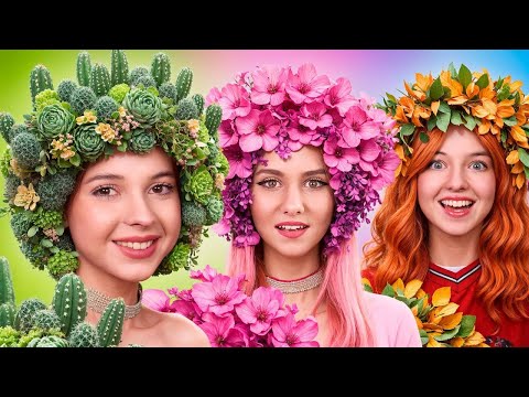 Cactus Girl VS Flower Girl VS Tree Girl || Four Elements in Jail