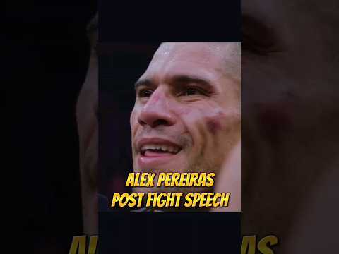 Alex Pereira post fight speech vs Adesanya. #shorts  #ufc