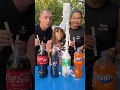 Coca-Cola, Pepsi, Sprite, Fanta VS Mentos #shorts by 1000 Experiments