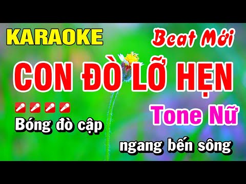 Karaokae Con đò Lỡ Hẹn Tone Nữ [ Mi thứ ] Beat Mới Nhạc Sống | Hoài Phong Organ