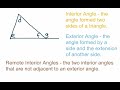 Triangle Angle Theorems and Properties