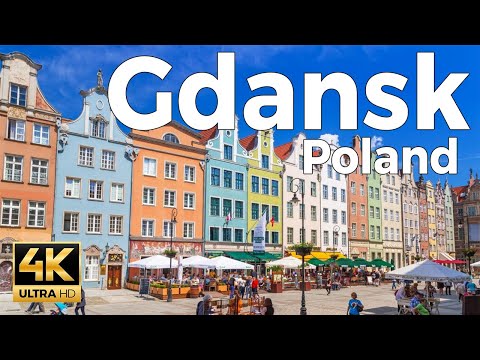 Gdansk, Poland Walking Tour (4k Ultra HD 60 fps) - With Captions