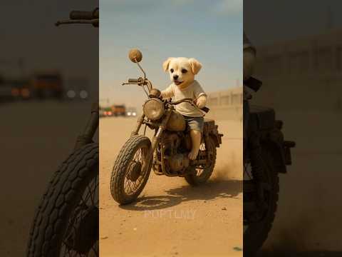 The poor puppy was teased by his friends because he didn't have a new motorcycle.