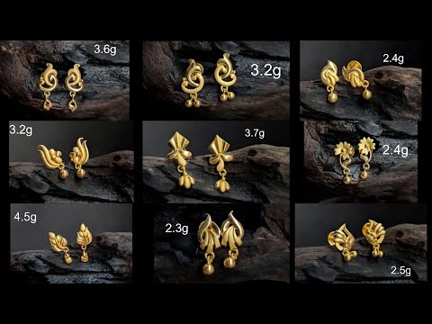 Latest gold earrings with weight