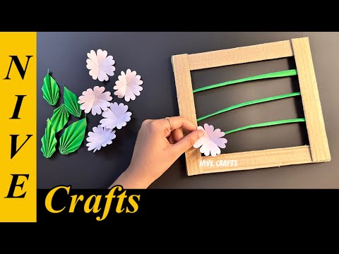 Beautiful Flower Wall Hanging / Quick Paper Craft For Home Decoration / Easy WallMate DIY Wall Decor