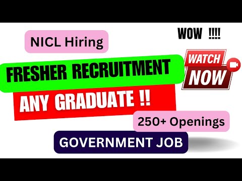 NICL Biggest Recruitment| Any Graduate Any Stream| fresher recruitment