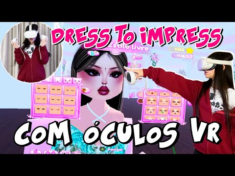 👗JOGUEI DRESS TO IMPRESS no ÓCULOS VR e VÍ os BASTIDORES do JOGO - Roblox