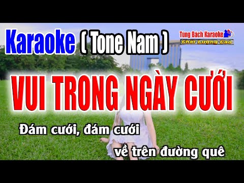 Vui Trong Ngày Cưới || Karaoke Tone Nam – Beat Cha Cha Dễ Hát – Nhạc Sống Tùng Bách