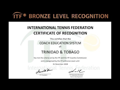 ITF Renews T&T’s Coaching Education Recognition