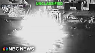 YouTube video thumbnail: U.S. Strikes Iran for Third Night After Trump Reinstates Iran Blockade