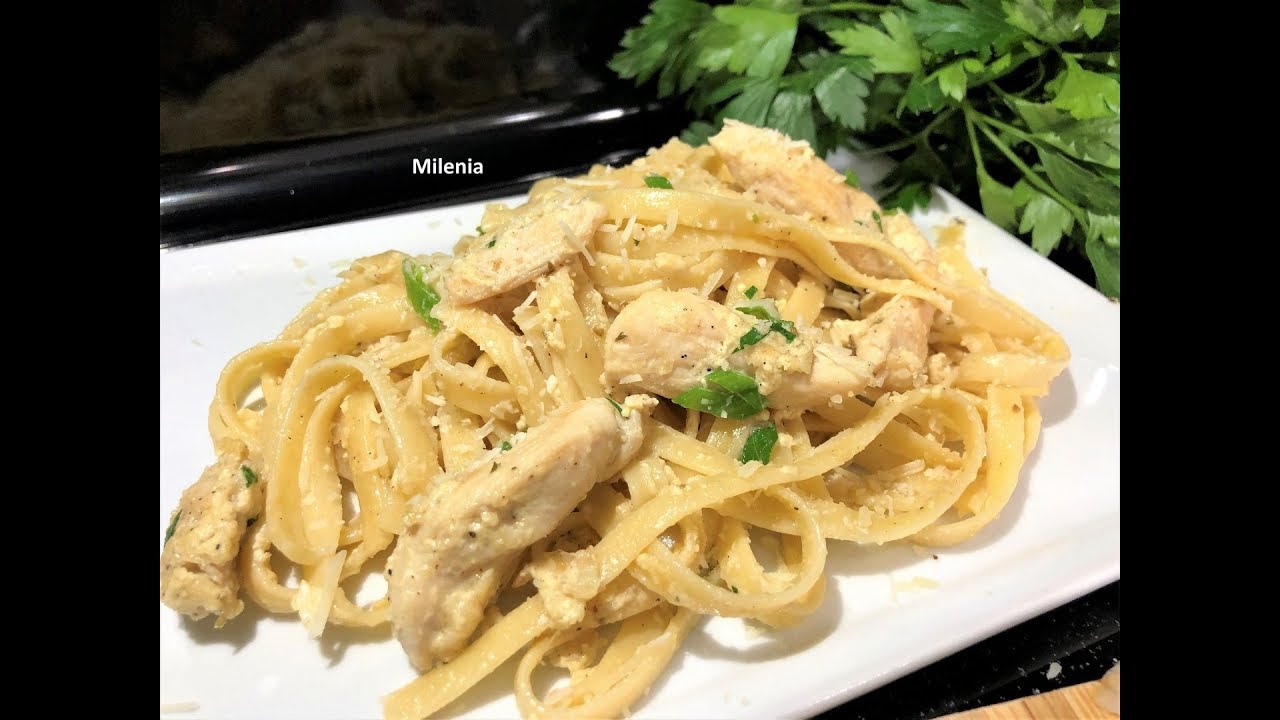ПАСТА Альфредо с курицей (феттучини). Вкуснейшее Ресторанное блюдо по- домашнему.