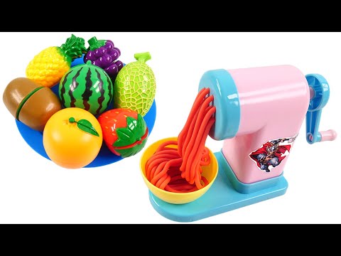 Satisfying Video | How To Make Rainbow Fruits Noodle from Palydoh Ball Cutting ASMR RainbowToyTocToc