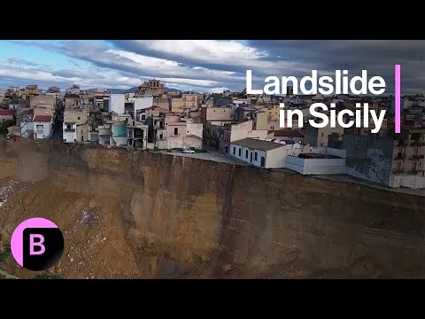 YouTube video thumbnail: Aftermath of Landslide in Niscemi, Sicily