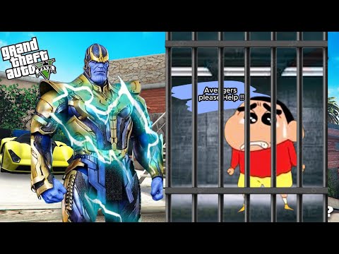 Wll Avengers successfully save shinchan from Thanos's Hell Prison in GTA 5 ??  AK SHINCHAN GAMING