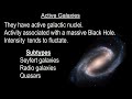 Active Galaxies and Their Characteristics