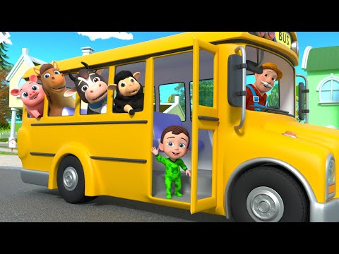 Wheels On The Bus | Farm Animals On The Bus + More Lalafun Nursery Rhymes & Kids Songs