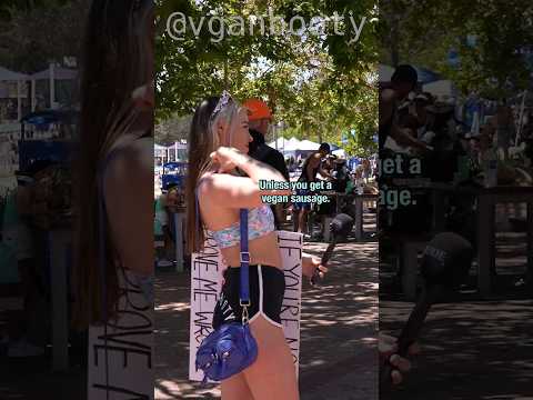 Teens eat MEAT in front of VEGAN!