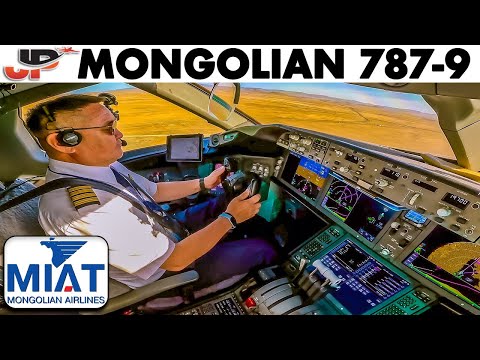 MIAT Mongolian Airlines Boeing 787-9 Cockpit out of Ulaanbaatar