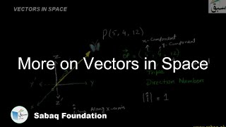 More on Vectors in Space