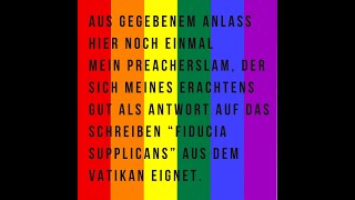 Eine Antwort auf das vatikanische Schreiben "Fiducia supplicans"