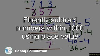 Fluently subtract numbers within 1000 using place value