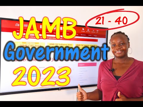 JAMB CBT Government 2023 Past Questions 21 - 40