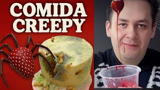 ARAÑAS DE FRESA Y PASTA ENMOHECIDA! COMIDA CREEPY CON @IvanZavalaSugarArt