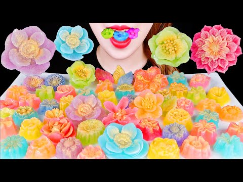 ASMR RAINBOW CRYSTAL CANDY KOHAKUTO EATING SOUNDS MUKBANG 먹방 咀嚼音