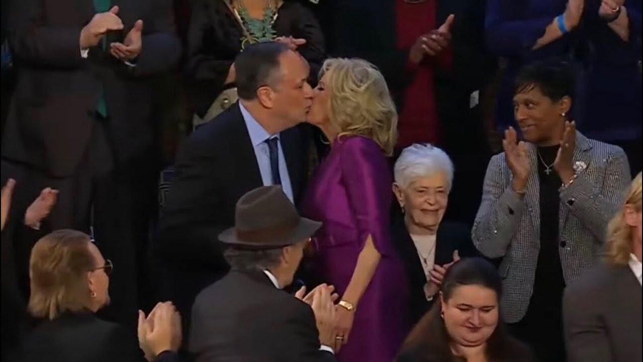 Internet goes wild over Jill Biden and Doug Emhoff’s kiss