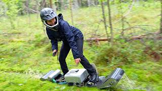 Testing an Electric Snowboard on a SWAMP?! 10 Horsepower Madness!