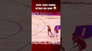 James Harden retired mid game 😭
