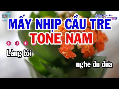 Karaoke Mấy Nhịp Cầu Tre Tone Nam ( Em ) Nhạc Sống Phối Mới Dễ Hát || Karaoke Đồng Sen