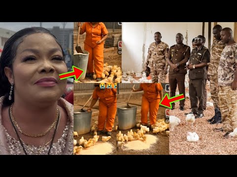 Agradaa Is Doing "Nkokɔ Nkitinkiti" (Poultry Farming) In Prison, See How She's Working Hard