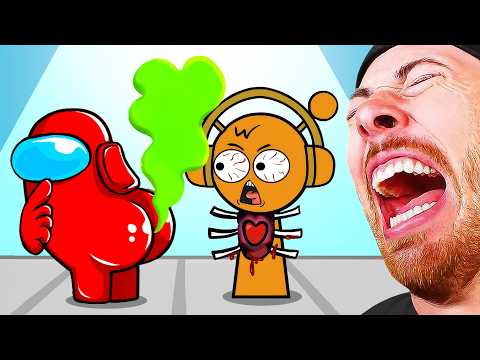 FUNNY ANIMATIONS That will Make you LAUGH (SPRUNKI Among Us)