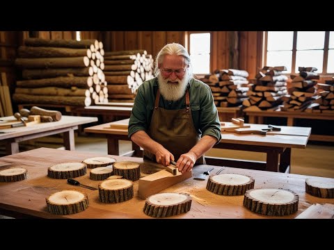 Extremely Woodworking Skills Table Building Process of a 68-Year-Old Master Craftsman // WOODWORKING