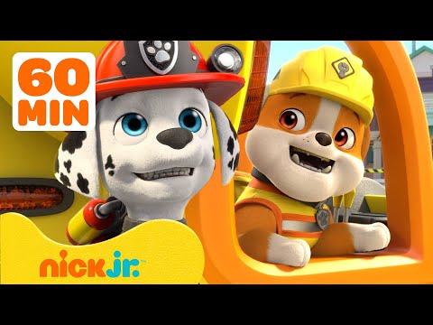 Rubble & Crew | PAW Patrol Visita a Rubble y Equipo en Builder Cove | 1 HORA | Nick Jr. en Español
