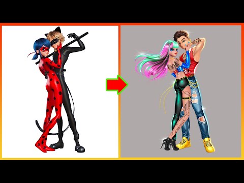 Miraculous Ladybug & Catnoir Become Into Bad Boys, Bad Girls - Miraculous Transformation