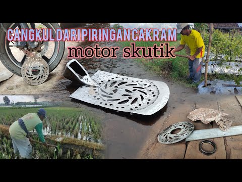 membuat cangkul anti lengket dari piringan cakram motor skutik.- keren(pertanian)|5amtv