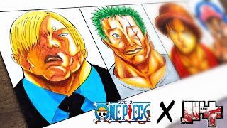 Drawing StrawHat Crews in Baki Art Styles | One Piece